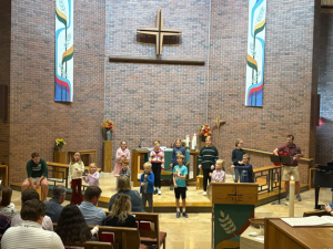 Mount Olive Kids Choir singing in worship